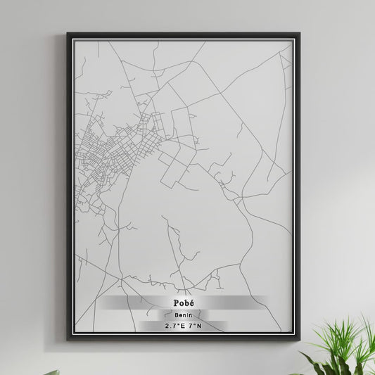 ROAD MAP OF POBE, BENIN BY MAPBAKES