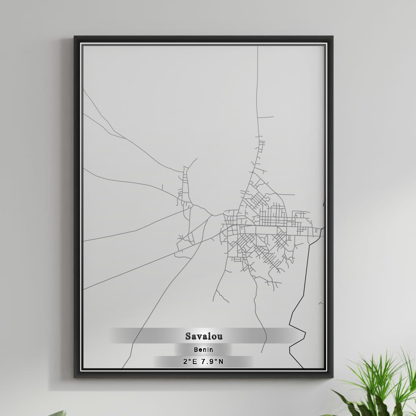 ROAD MAP OF SAVALOU, BENIN BY MAPBAKES