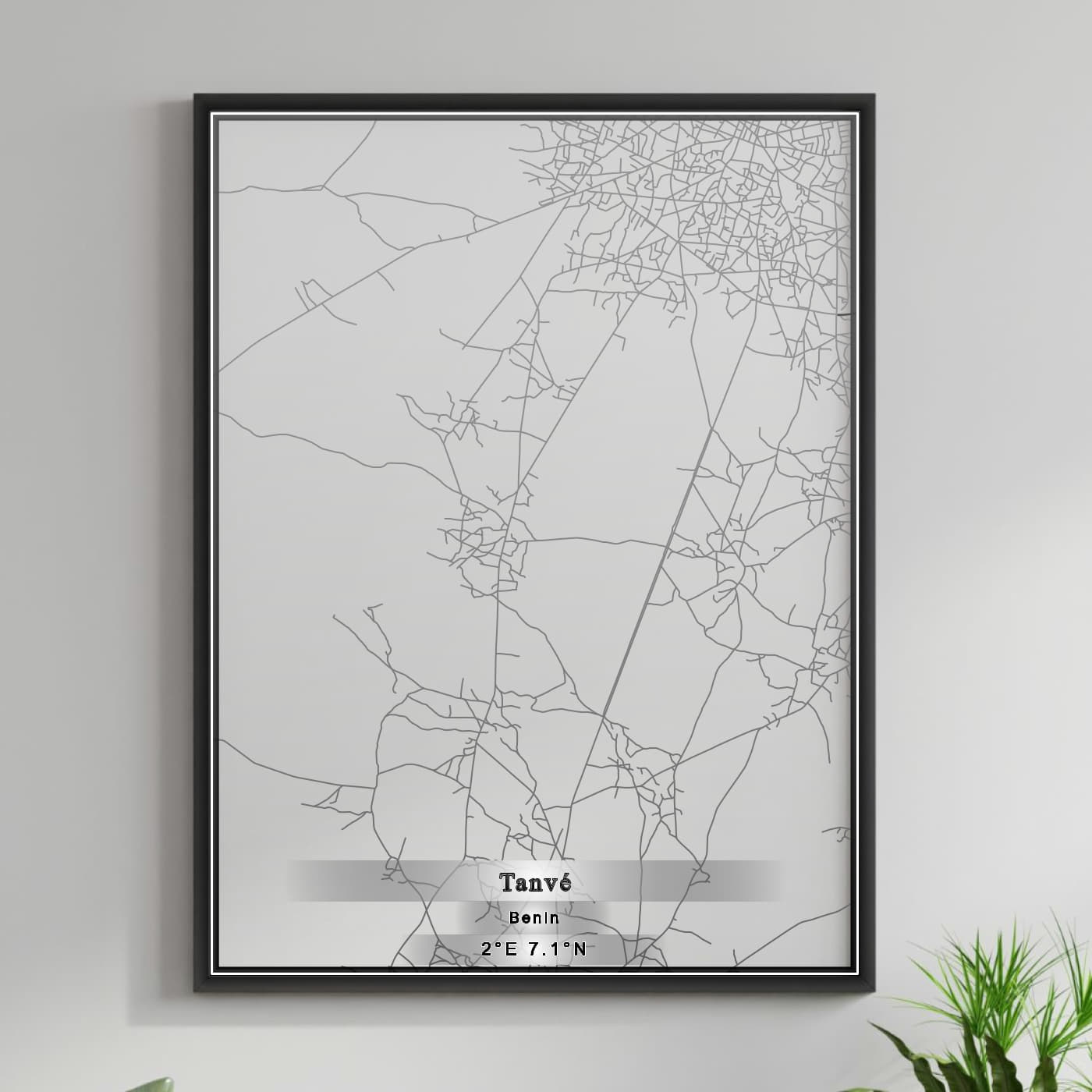 ROAD MAP OF TANVE, BENIN BY MAPBAKES