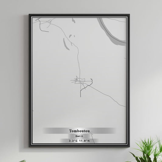 ROAD MAP OF TOMBOUTOU, BENIN BY MAPBAKES