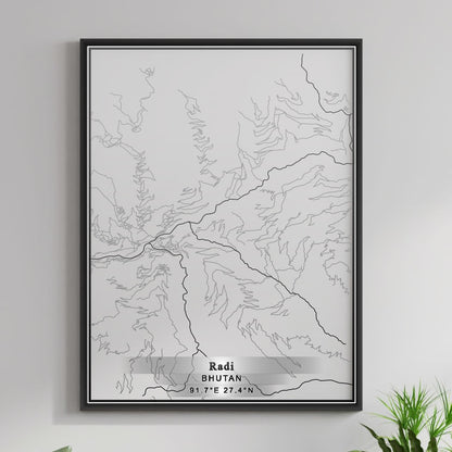 ROAD MAP OF RADI, BHUTAN BY MAPBAKES