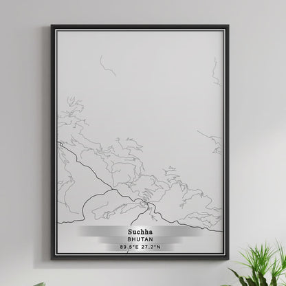 ROAD MAP OF SUCHHA, BHUTAN BY MAPBAKES