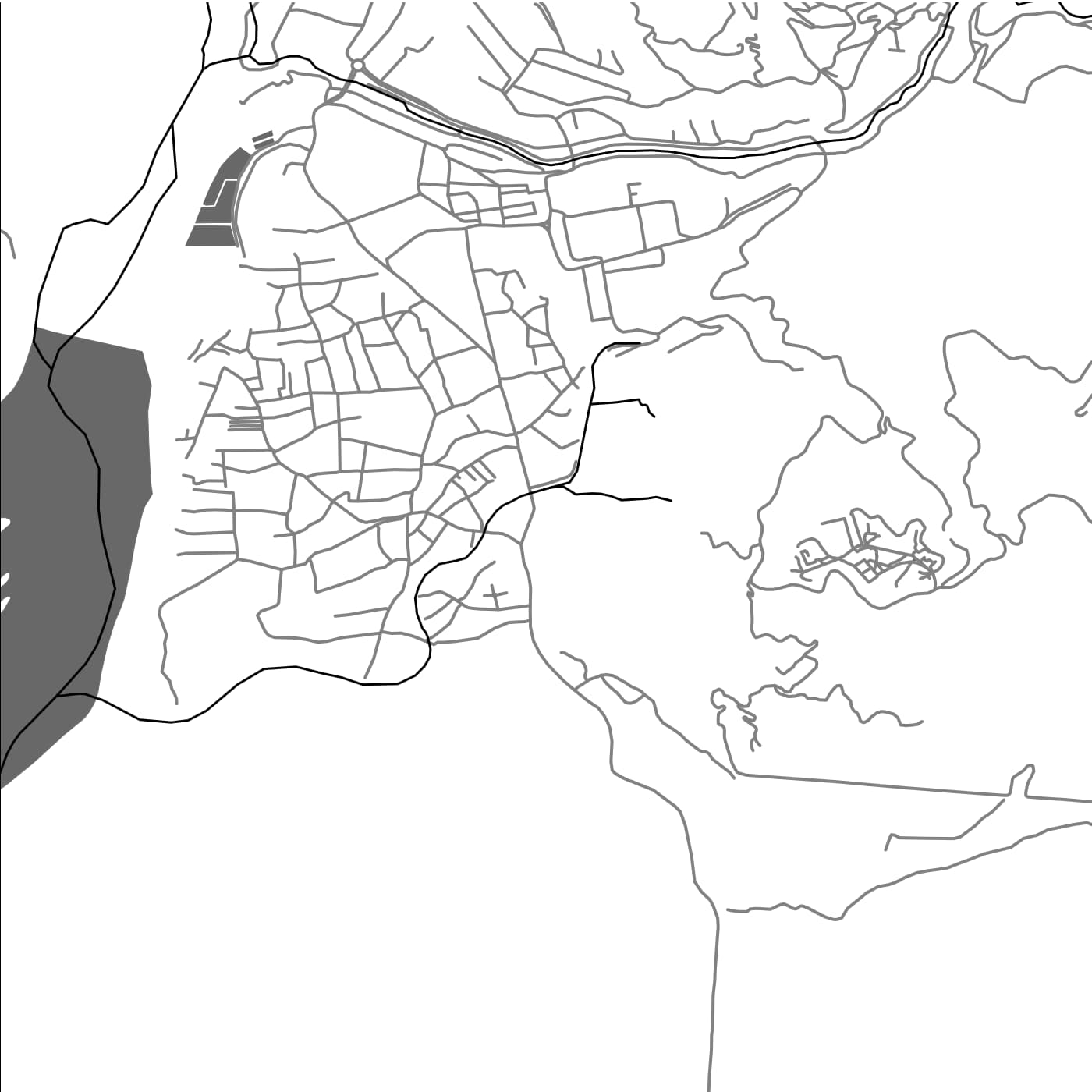 ROAD MAP OF PHUNTSHOLING, BHUTAN BY MAPBAKES