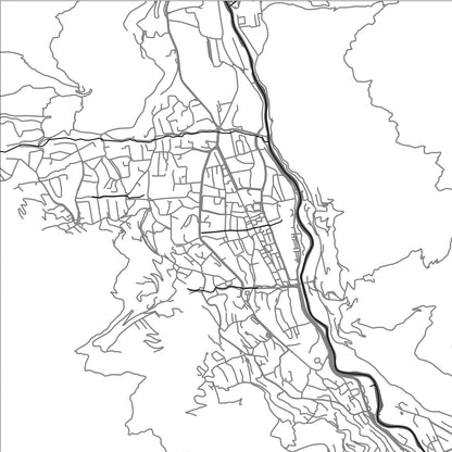 ROAD MAP OF THIMPHU, BHUTAN BY MAPBAKES