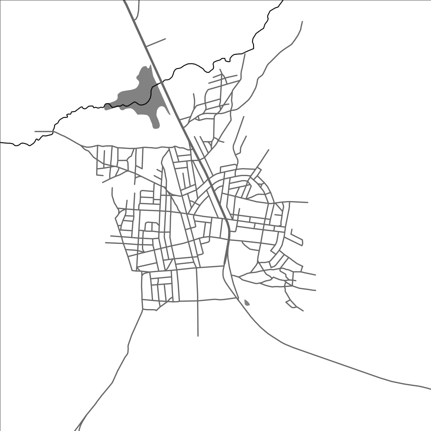 ROAD MAP OF BITTOU, BURKINA FASO BY MAPBAKES