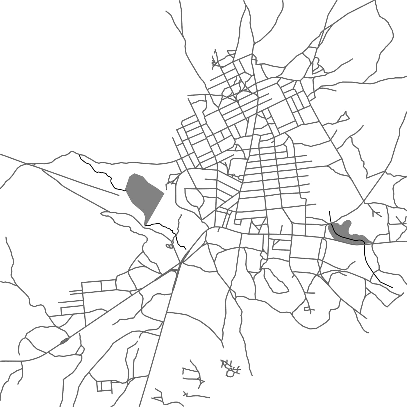 ROAD MAP OF DIEBOUGOU, BURKINA FASO BY MAPBAKES