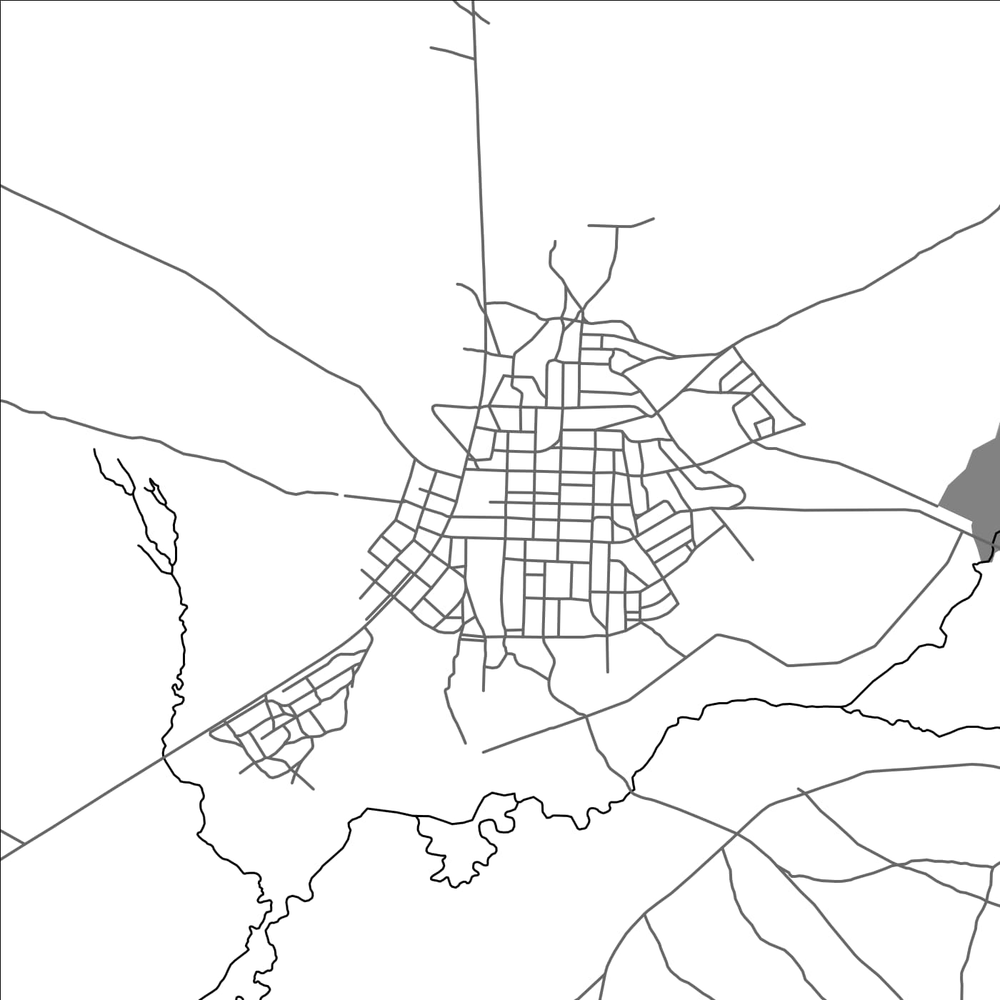 ROAD MAP OF KORSIMORO, BURKINA FASO BY MAPBAKES