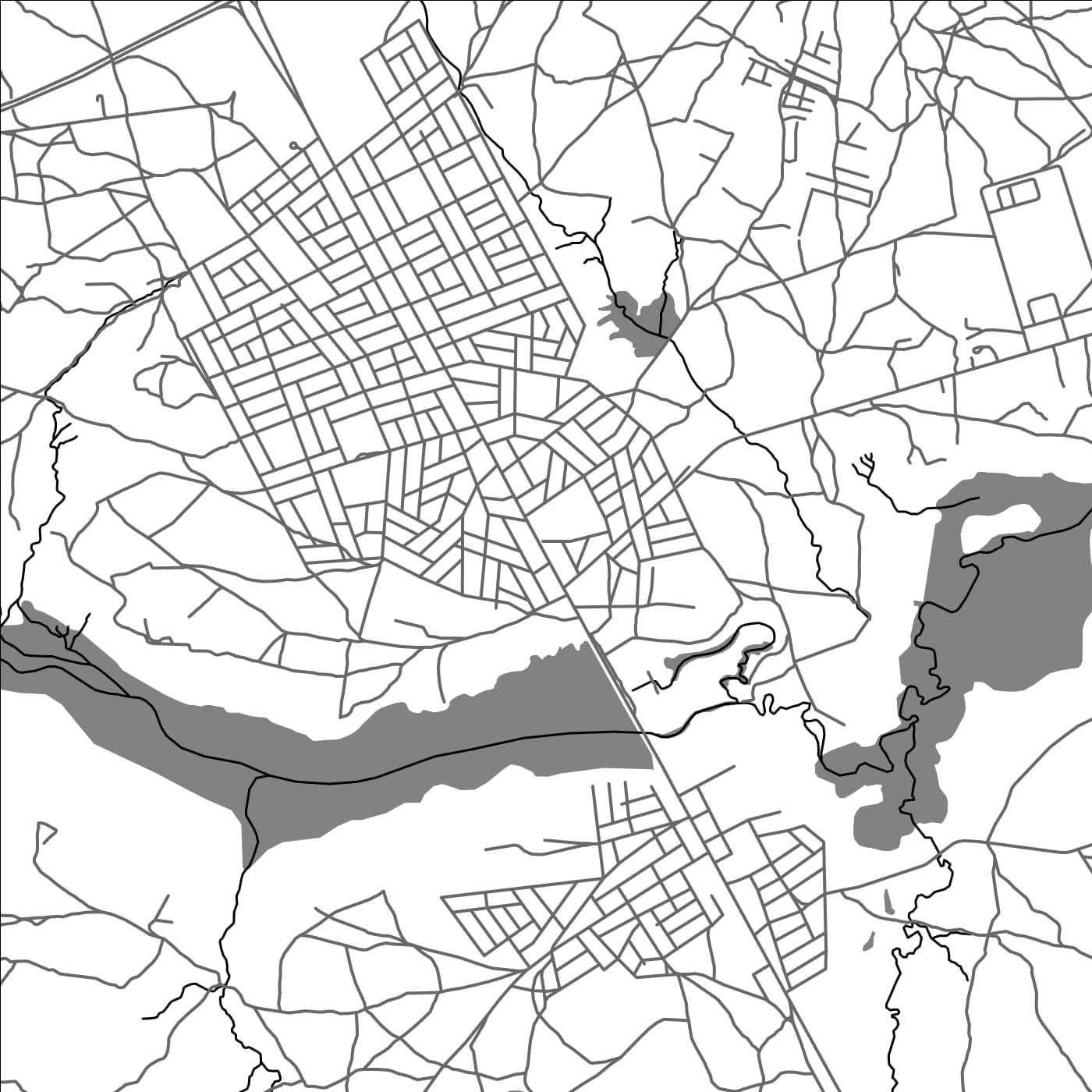 ROAD MAP OF KOUBRI, BURKINA FASO BY MAPBAKES