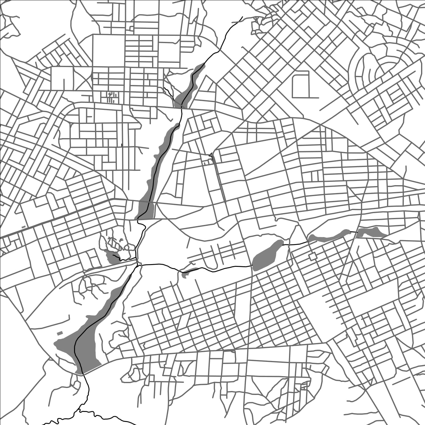 ROAD MAP OF KOUDOUGOU, BURKINA FASO BY MAPBAKES