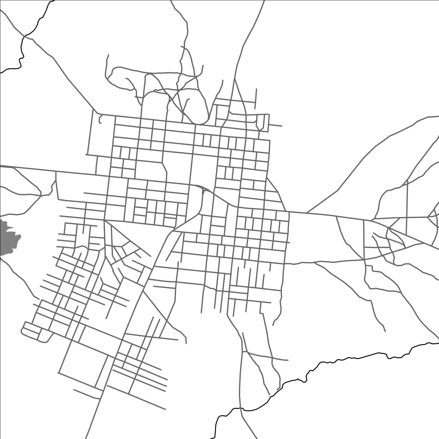 ROAD MAP OF KOUPELA, BURKINA FASO BY MAPBAKES