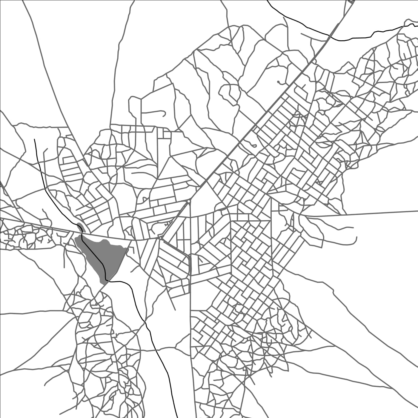 ROAD MAP OF LEO, BURKINA FASO BY MAPBAKES