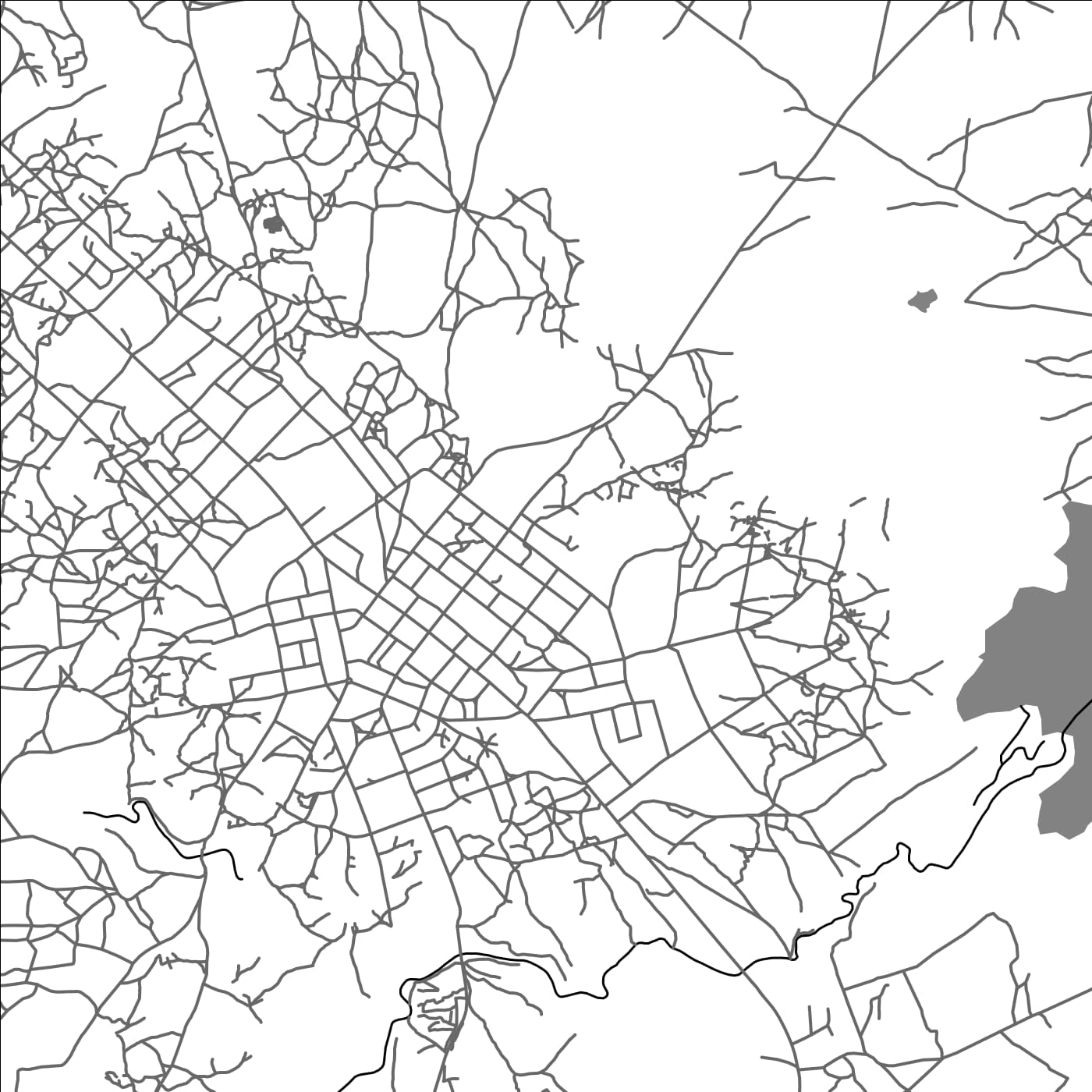 ROAD MAP OF MANGA, BURKINA FASO BY MAPBAKES