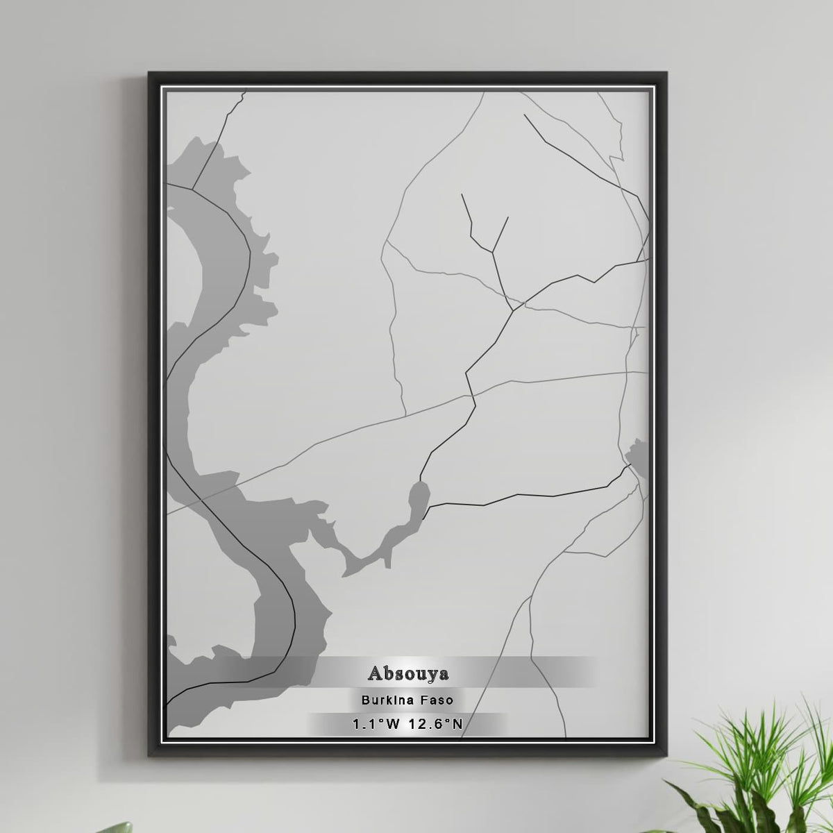 ROAD MAP OF ABSOUYA, BURKINA FASO BY MAPBAKES
