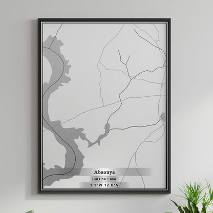 ROAD MAP OF ABSOUYA, BURKINA FASO BY MAPBAKES