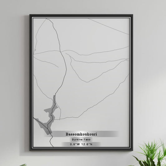 ROAD MAP OF BASSOMKOUKOURI, BURKINA FASO BY MAPBAKES