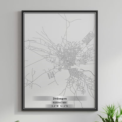 ROAD MAP OF DEDOUGOU, BURKINA FASO BY MAPBAKES