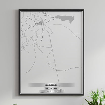 ROAD MAP OF KAMSANDO, BURKINA FASO BY MAPBAKES