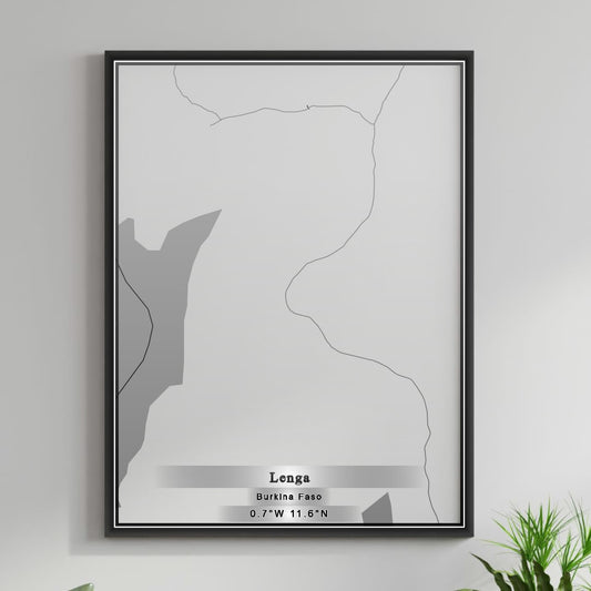 ROAD MAP OF LENGA, BURKINA FASO BY MAPBAKES