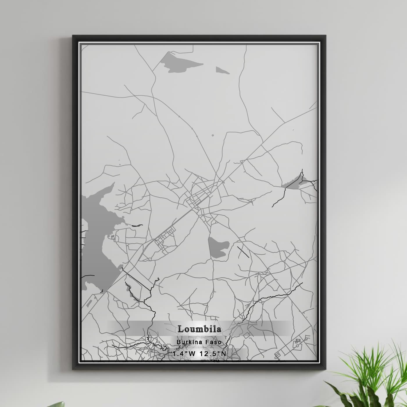 ROAD MAP OF LOUMBILA, BURKINA FASO BY MAPBAKES