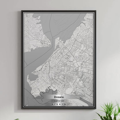 ROAD MAP OF DOUALA, CAMEROON BY MAPBAKES