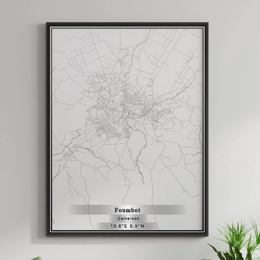 ROAD MAP OF FOUMBOT, CAMEROON BY MAPBAKES