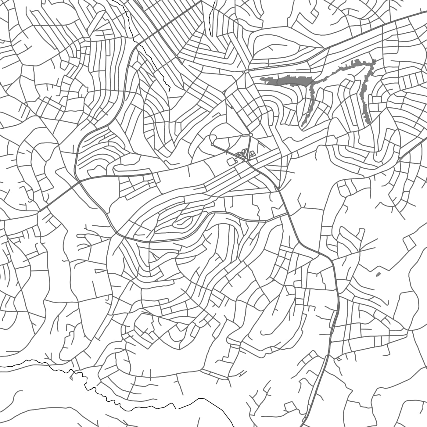 ROAD MAP OF BAFOUSSAM, CAMEROON BY MAPBAKES