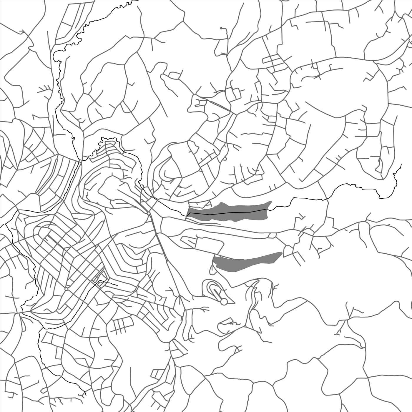 ROAD MAP OF DSCHANG, CAMEROON BY MAPBAKES