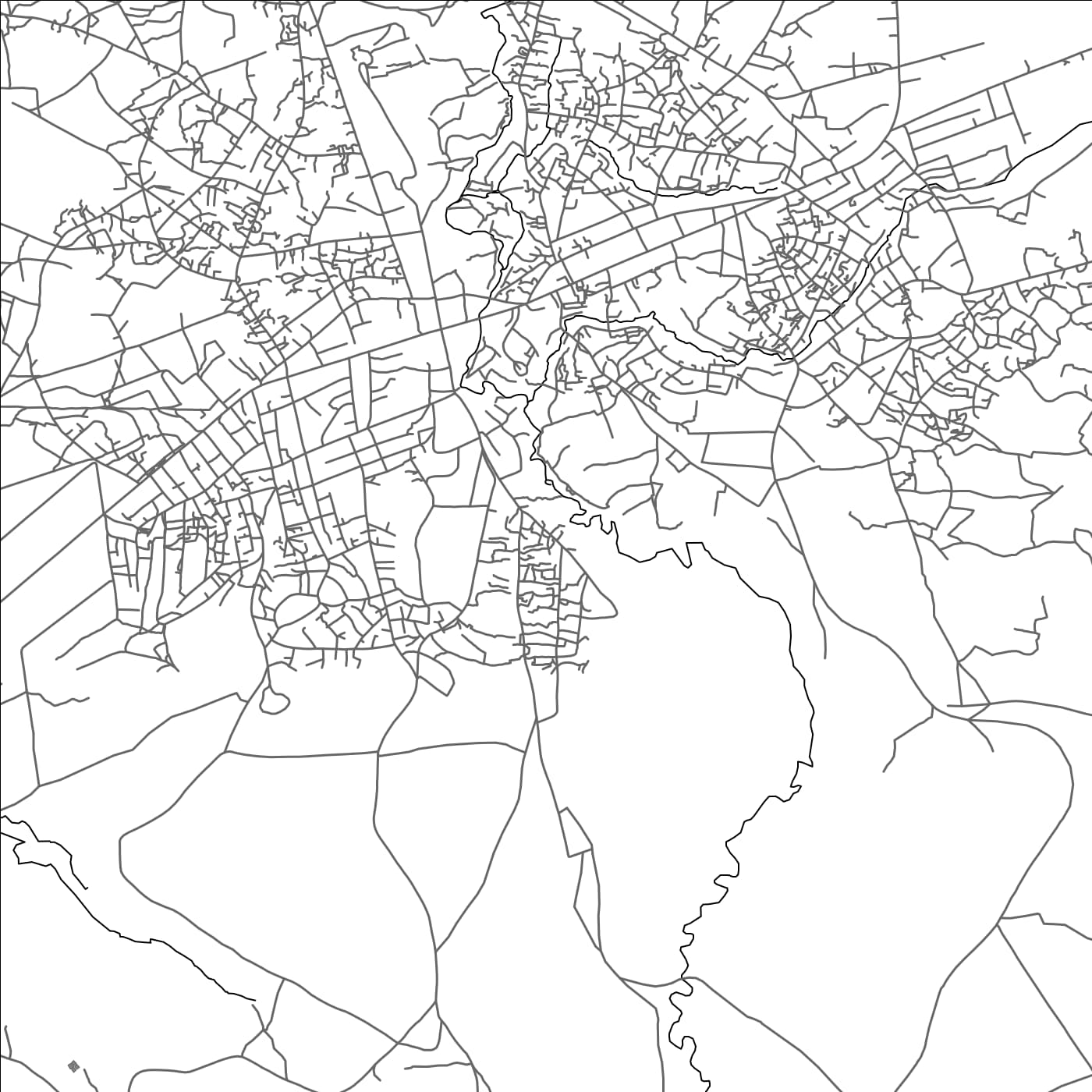 ROAD MAP OF FOUMBOT, CAMEROON BY MAPBAKES