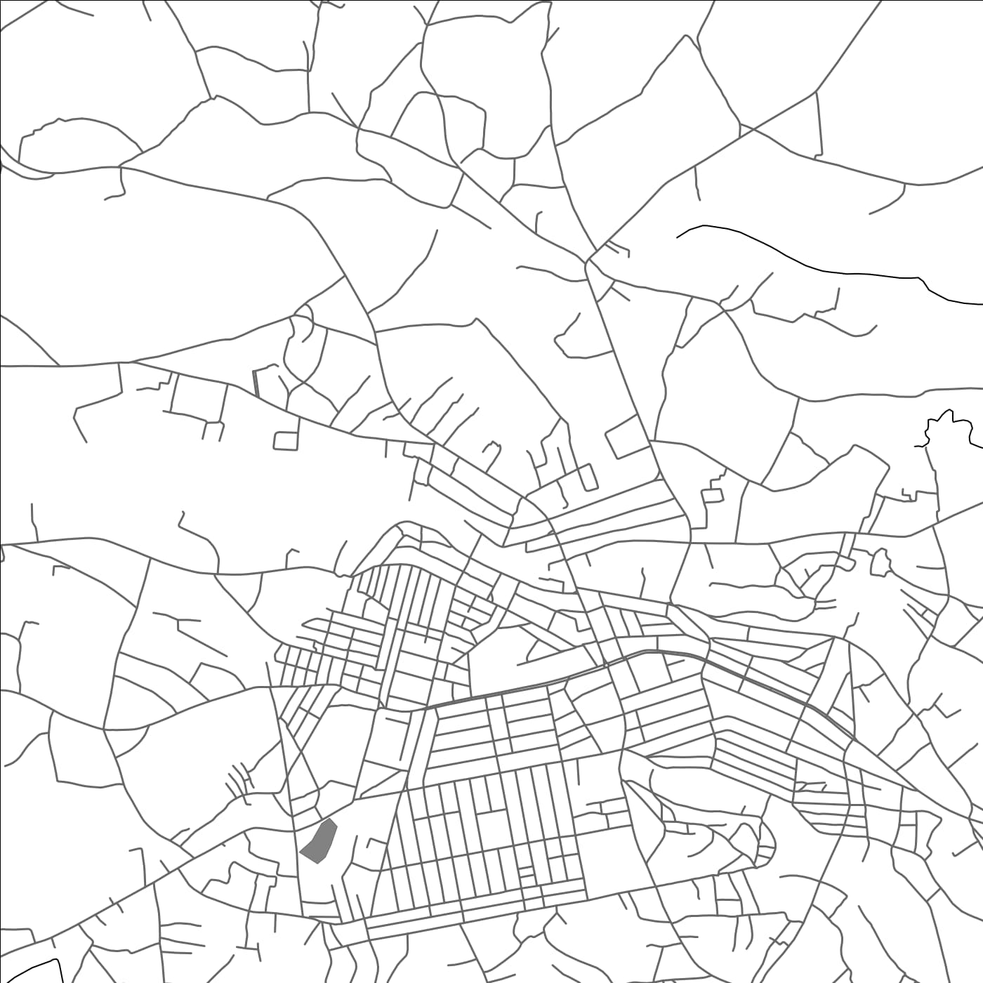 ROAD MAP OF MBOUDA, CAMEROON BY MAPBAKES