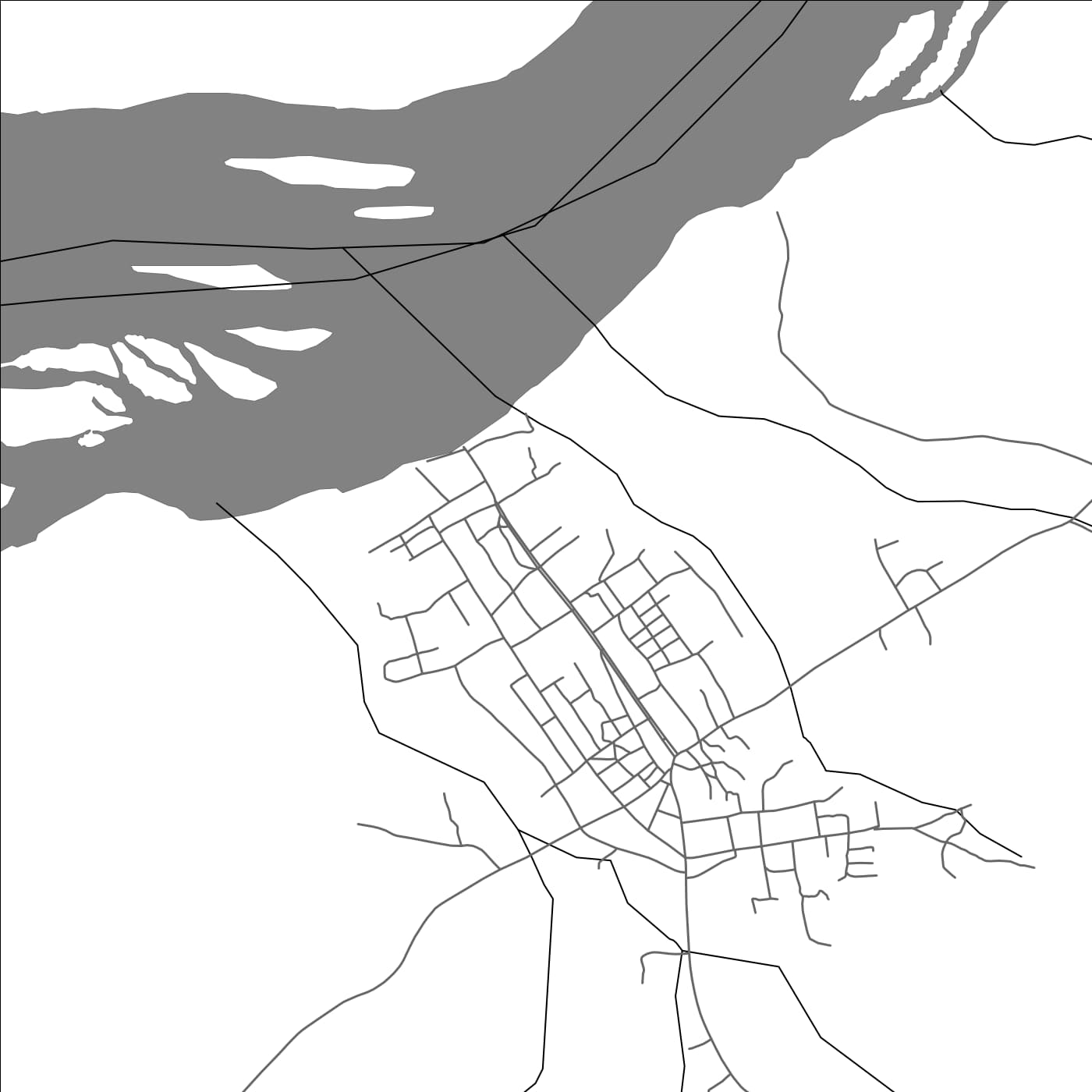 ROAD MAP OF MONATELE, CAMEROON BY MAPBAKES