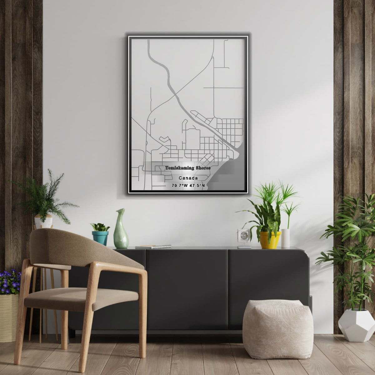 ROAD MAP OF TEMISKAMING SHORES, CANADA BY MAPBAKES