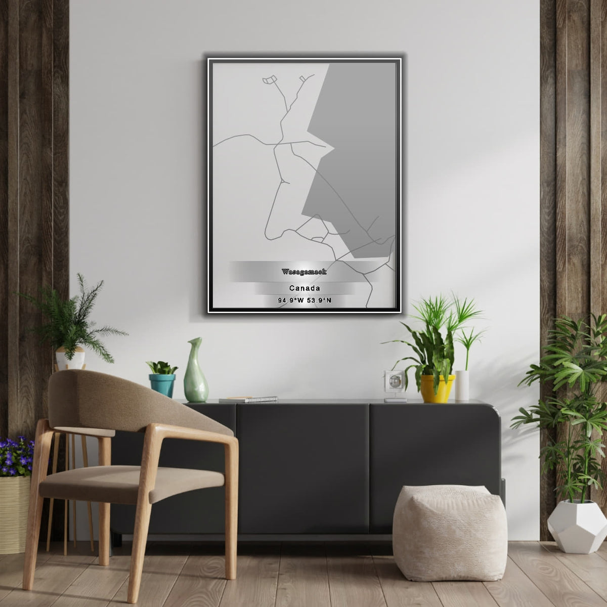ROAD MAP OF WASAGAMACK, CANADA BY MAPBAKES
