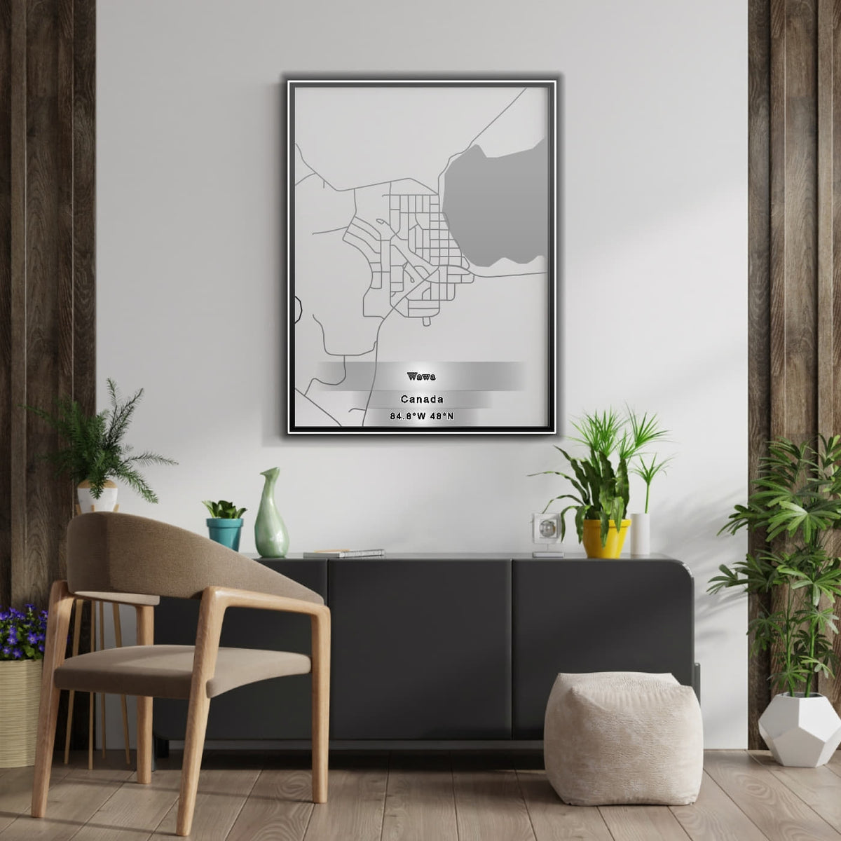 ROAD MAP OF WAWA, CANADA BY MAPBAKES