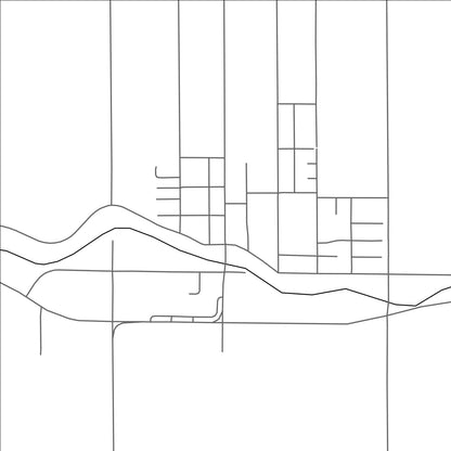 ROAD MAP OF ARBORG, CANADA BY MAPBAKES