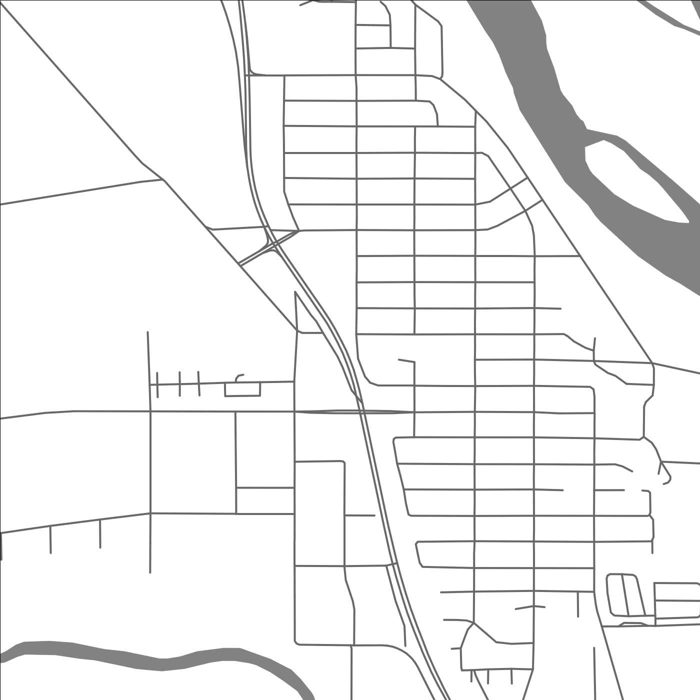 ROAD MAP OF BATTLEFORD, CANADA BY MAPBAKES