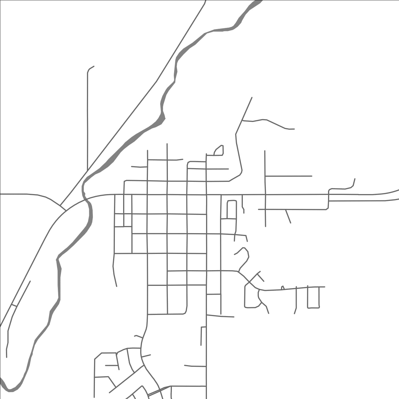 ROAD MAP OF BLACK DIAMOND, CANADA BY MAPBAKES