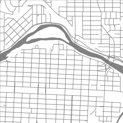 ROAD MAP OF CALGARY, CANADA BY MAPBAKES