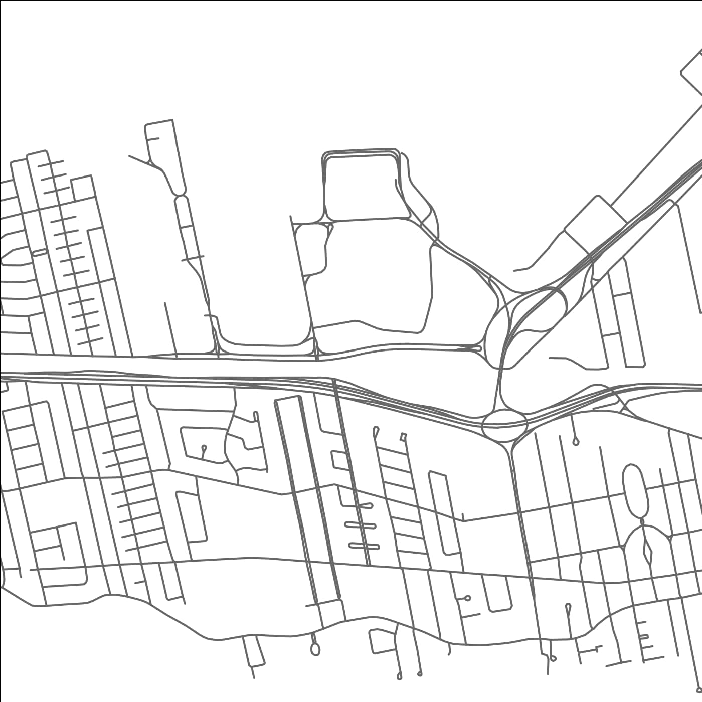 ROAD MAP OF DORVAL, CANADA BY MAPBAKES