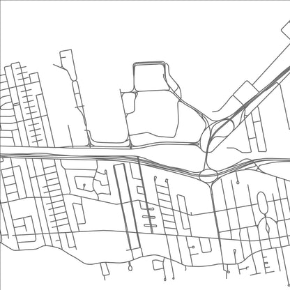 ROAD MAP OF DORVAL, CANADA BY MAPBAKES