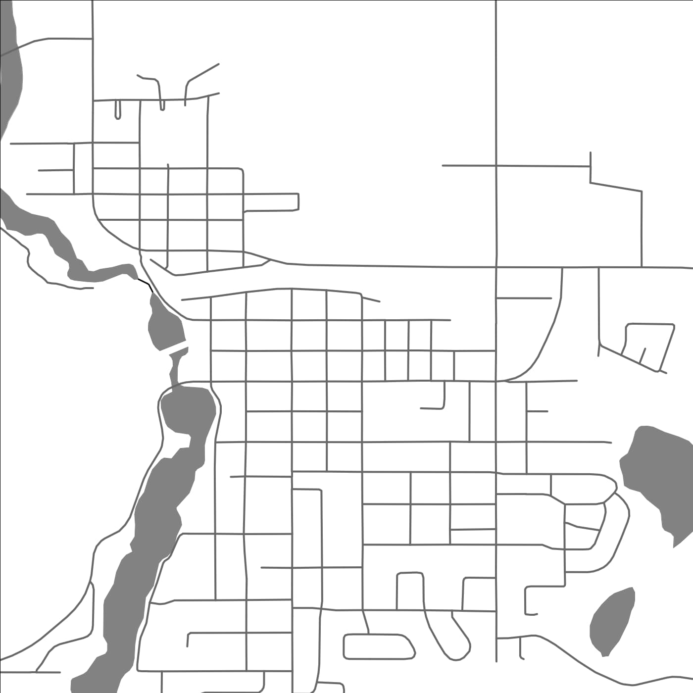 ROAD MAP OF DRYDEN, CANADA BY MAPBAKES