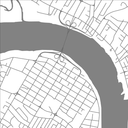 ROAD MAP OF FREDERICTON, CANADA BY MAPBAKES