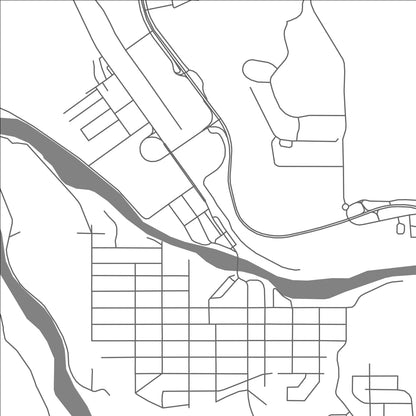 ROAD MAP OF GOLDEN, CANADA BY MAPBAKES