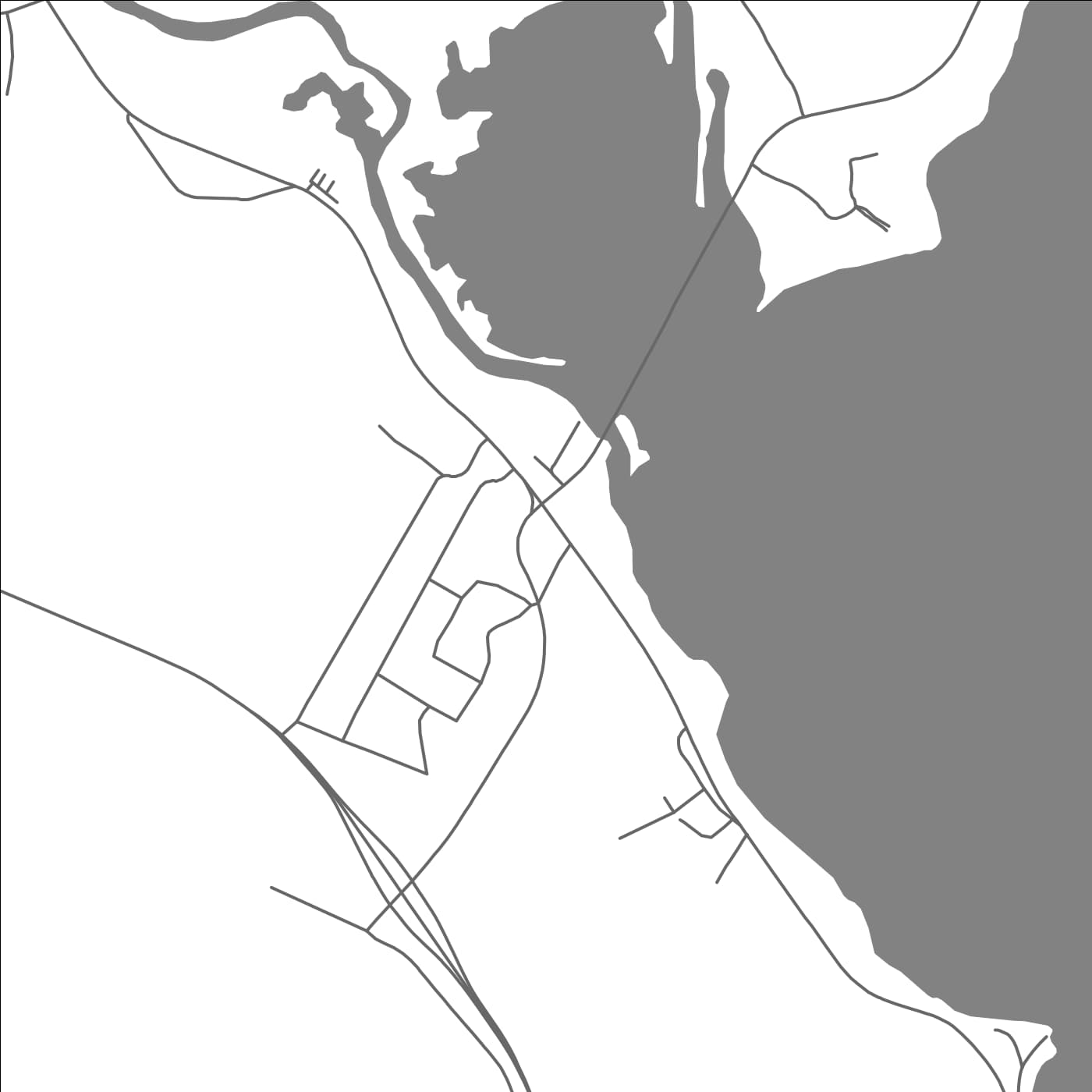 ROAD MAP OF GRAND BAY WESTFIELD, CANADA BY MAPBAKES