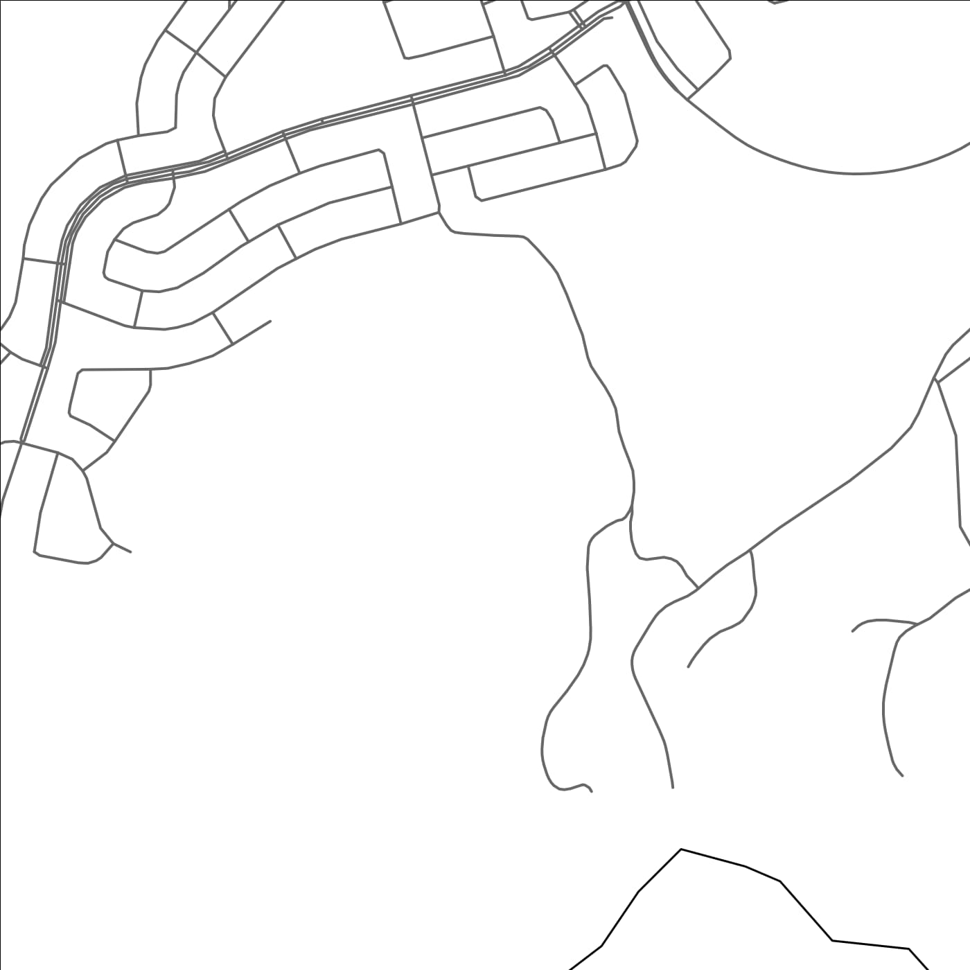 ROAD MAP OF GRANDE CACHE, CANADA BY MAPBAKES