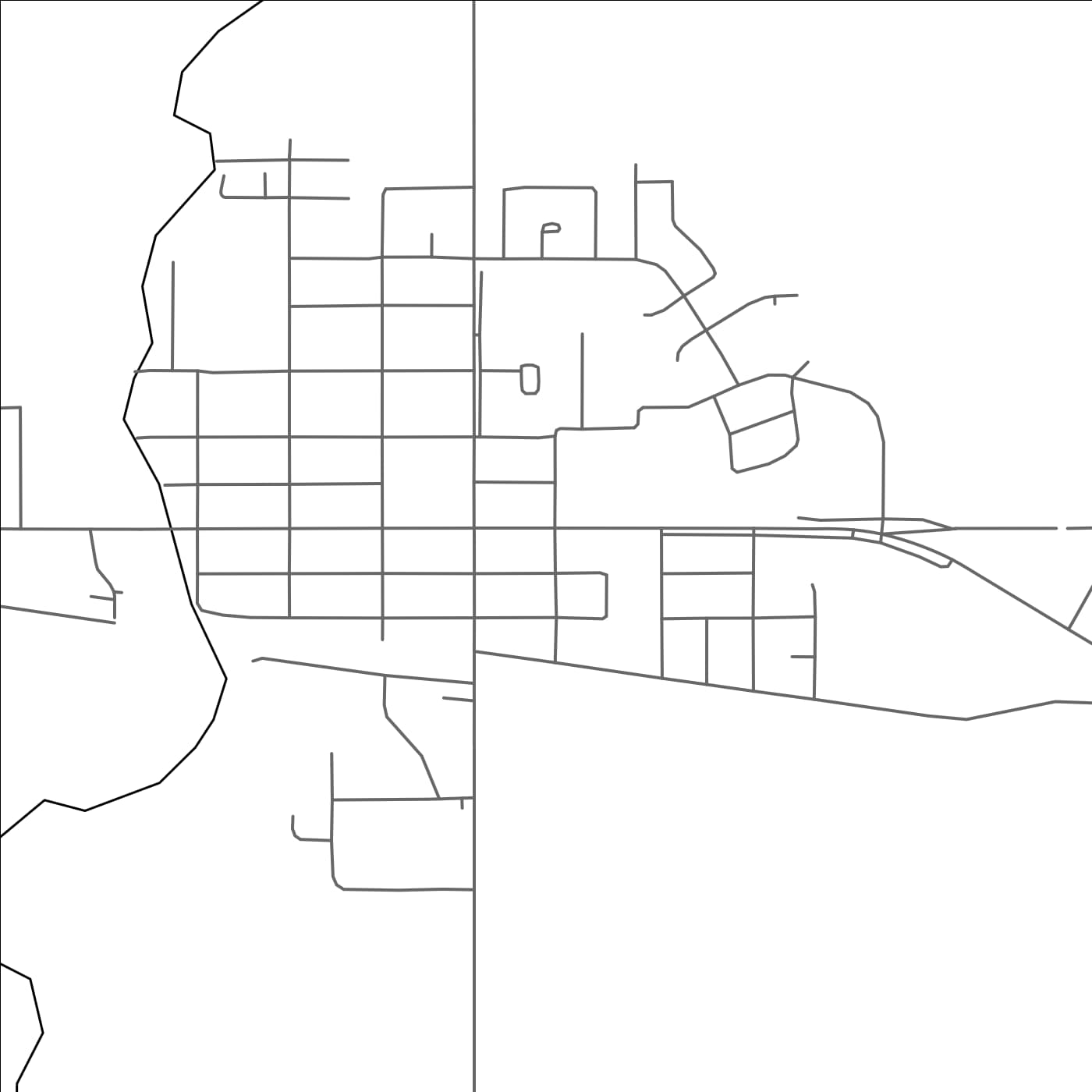 ROAD MAP OF HIGH PRAIRIE, CANADA BY MAPBAKES