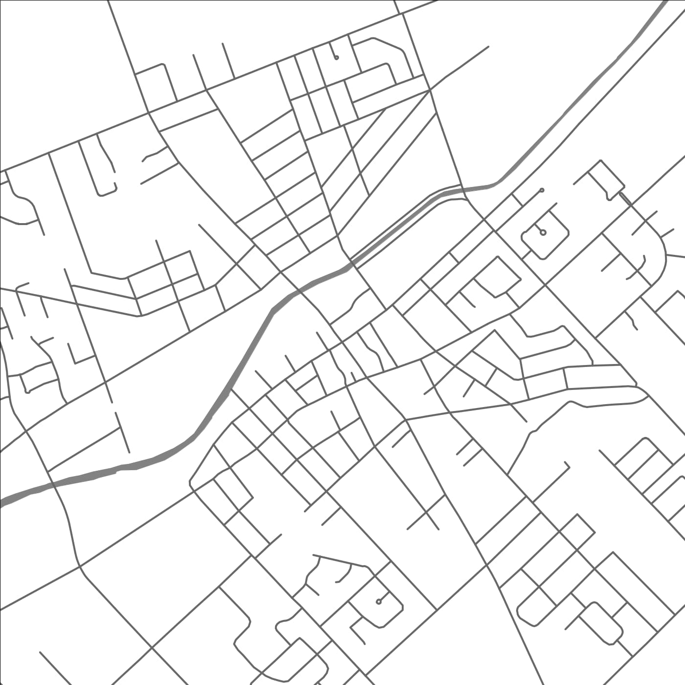 ROAD MAP OF INGERSOLL, CANADA BY MAPBAKES