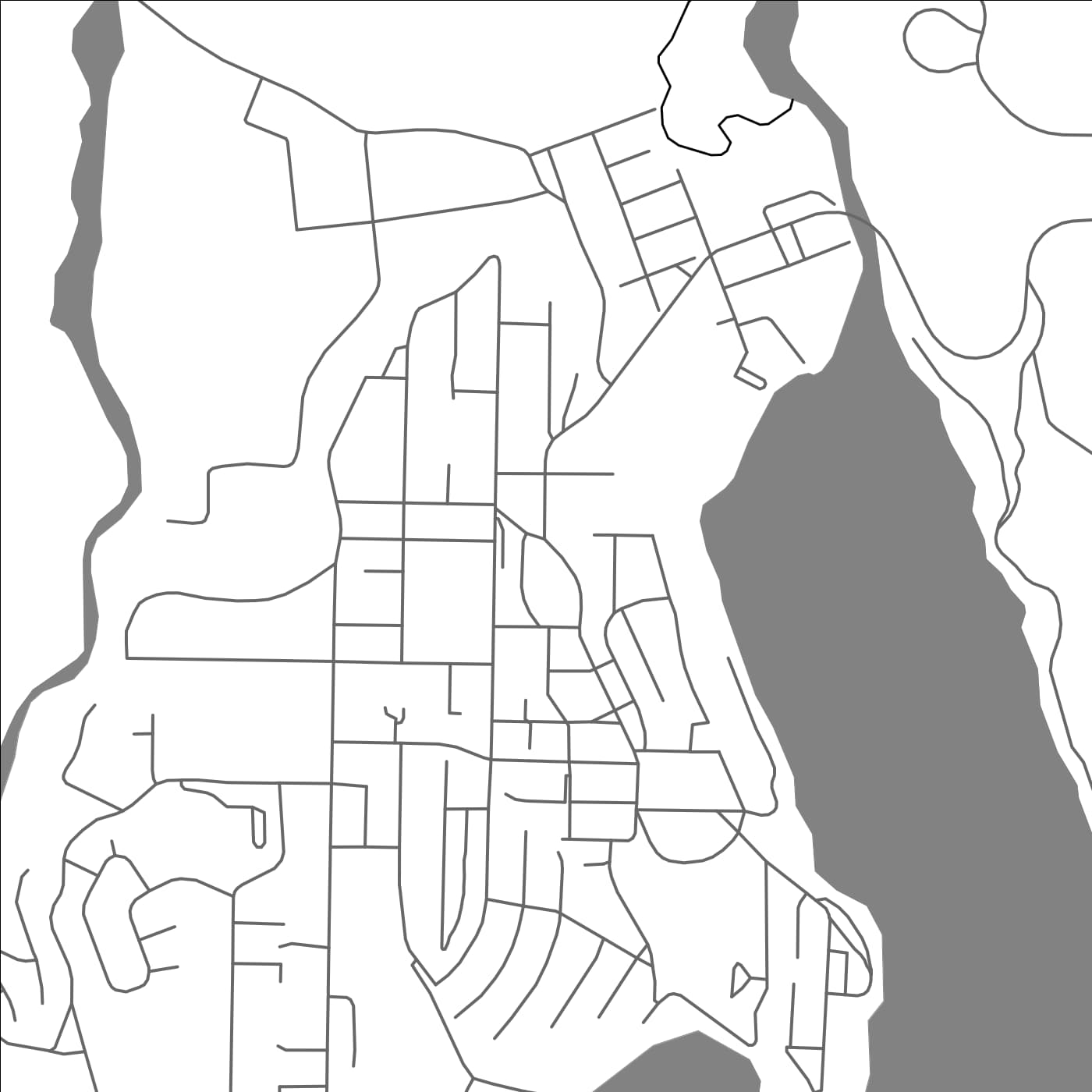 ROAD MAP OF INVERMERE, CANADA BY MAPBAKES