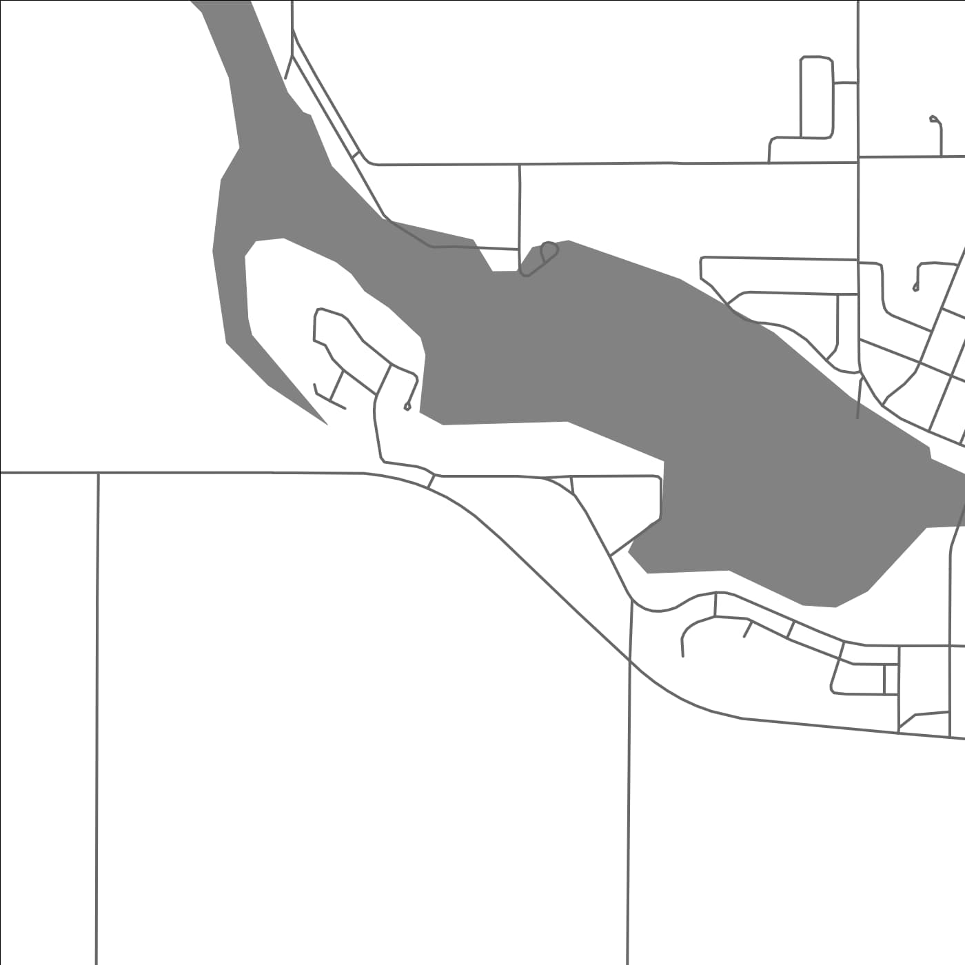 ROAD MAP OF KILLARNEY TURTLE MOUNTAIN, CANADA BY MAPBAKES