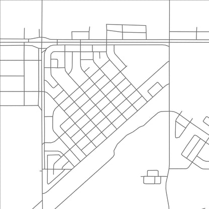 ROAD MAP OF KINDERSLEY, CANADA BY MAPBAKES