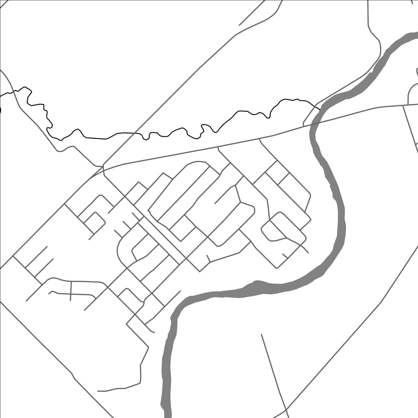 ROAD MAP OF KOMOKA, CANADA BY MAPBAKES